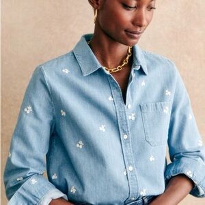 Sezane Tombody Embroidered shirt